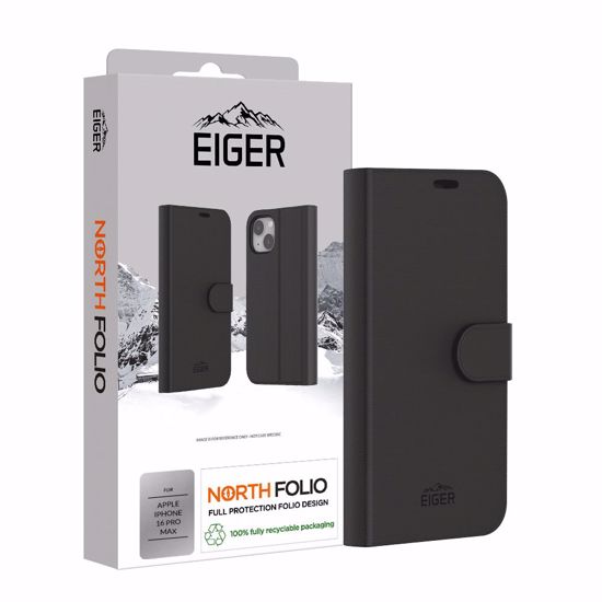 Picture of Eiger Eiger North Folio Case for Apple iPhone 16 Pro Max in Black